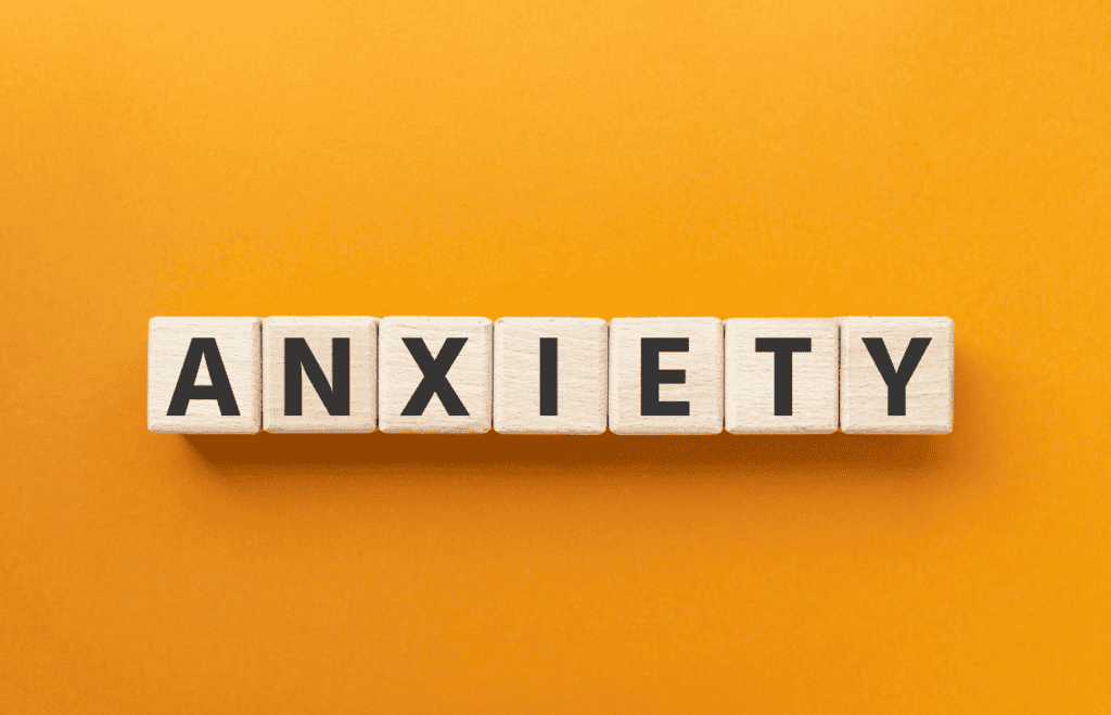 anxiety writen in puzzle