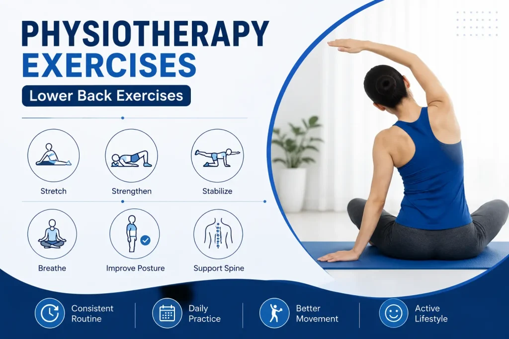 Physiotherapy exercises for lower back pain in Nicosia